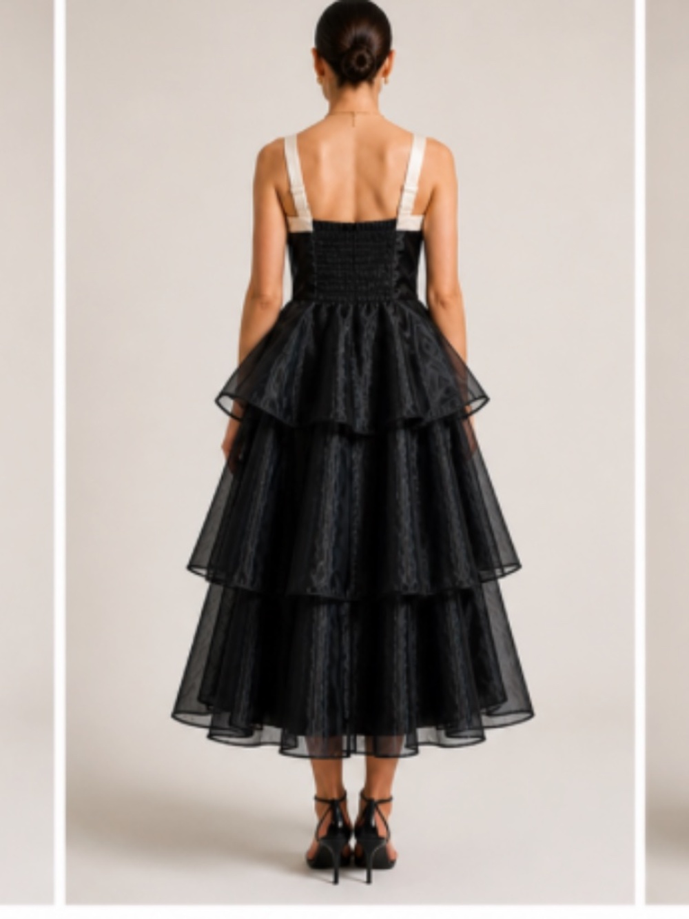 LULUS Prom Wedding Flowy Sexy Boho Tiered Ruffles Bustier Midi Dress - Picture 4 of 6